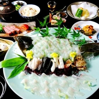 【ポッキリプラン】旬の味覚城下カレイを会席で…2H飲み放題『城下かれい会席』14000円～