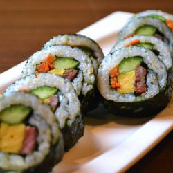 Wagyu beef Korean seaweed roll