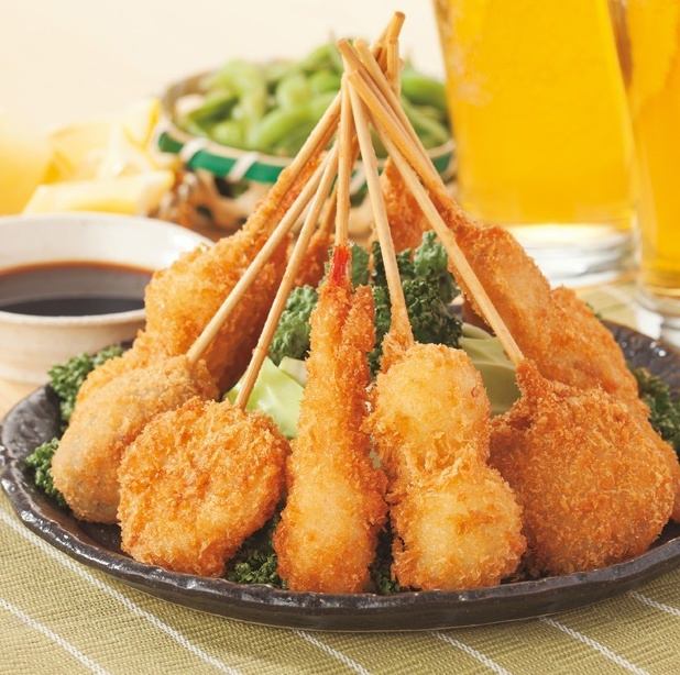 税込ポッキリ価格 ホットペッパー限定 生ビールok1分飲み放題付串カツコース3500円 税込 かっぽうぎ 南森町天神橋店