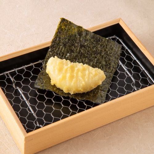 Potato mochi wrapped in seaweed