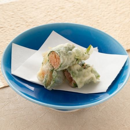 Mentaiko and perilla leaf rolls, 4 slices