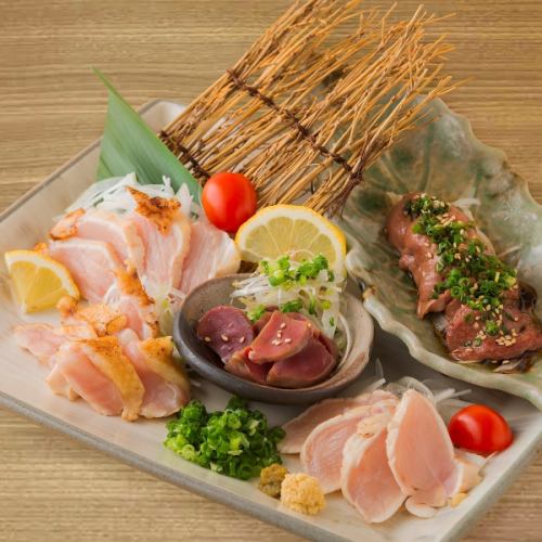 Assorted chicken sashimi (1 portion)