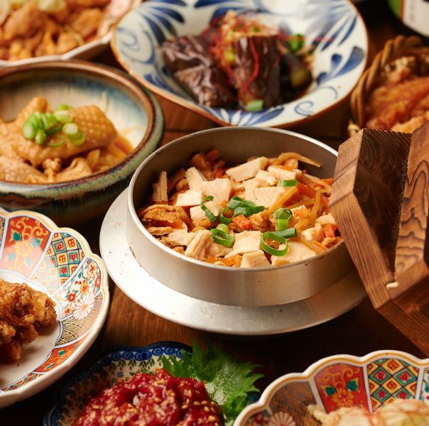 『名物堪能コース』季節野菜の天ぷらや鮮魚の西京焼きなど全8品3時間飲み放題付き4,000円