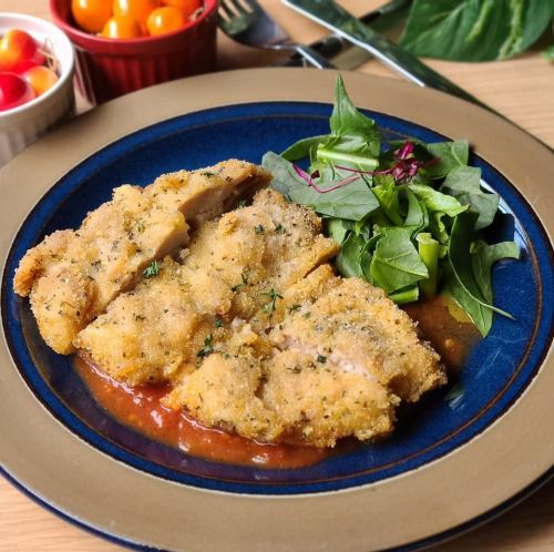 但馬どりの香草パン粉揚げ