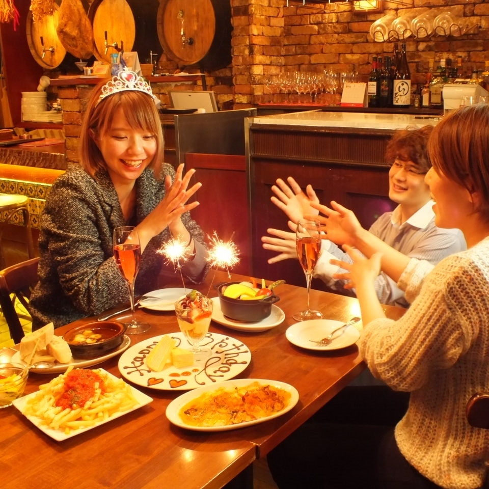お誕生日にはデザートプレートプレゼント☆