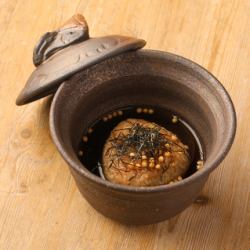 Grilled rice ball with first dashi broth and chazuke