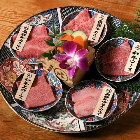 本日の飛騨牛五種盛り合わせ