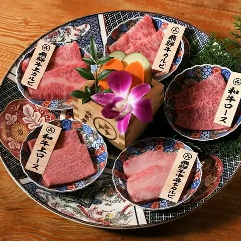本日の飛騨牛五種盛合せ