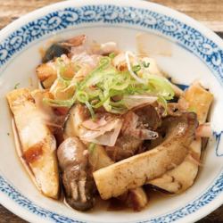 King oyster mushrooms with ponzu sauce