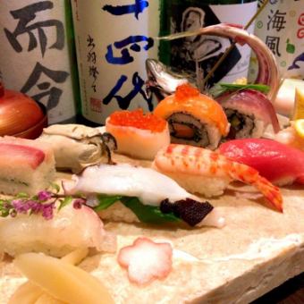 ◆ OK on the day ◆ Assorted 10 pieces of specially selected sushi Chawanmushi set 1590
