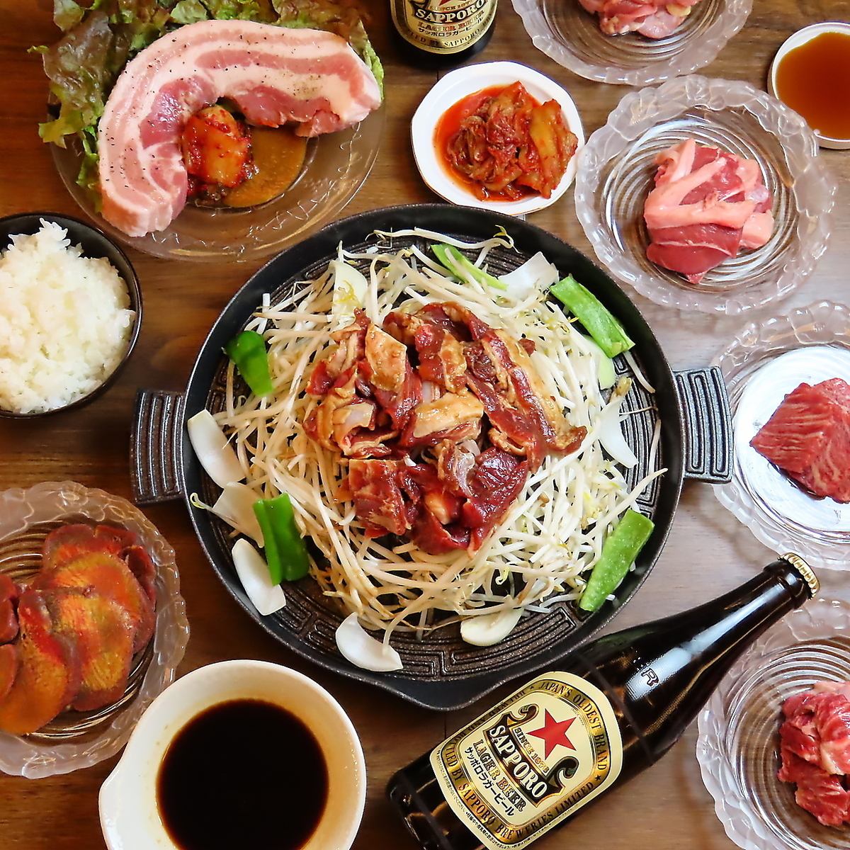 食べ飲み放題コース4,378円（税込）蝦夷鹿を存分に堪能できる