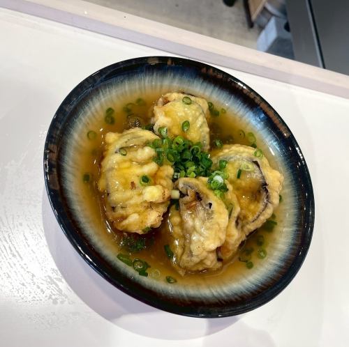 ナスと白身の天ぷらあんかけ