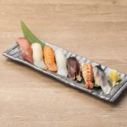 大将の気まぐれ握り盛り合わせ　７貫