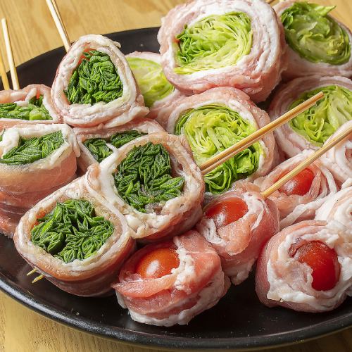 [Very popular with women] Healthy and variety of vegetable-wrapped skewers!