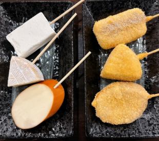 【人気の串揚げ盛り合わせ】チーズ串揚げ3種盛り合わせ