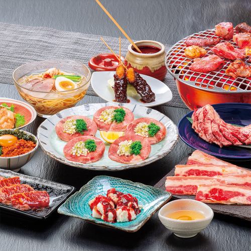 You can enjoy yakiniku and Akakaranabe together♪