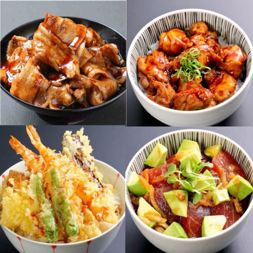 Rice bowls and other dishes