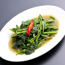 Chinese stir-fried water spinach