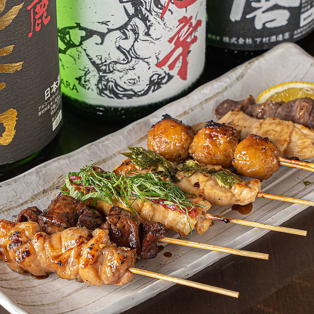 We offer yakitori made with carefully selected chicken!