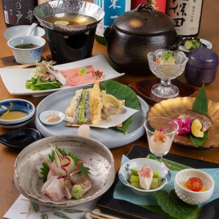 夜のおまかせコース 〈楓〉 全8品 5800円(税込)