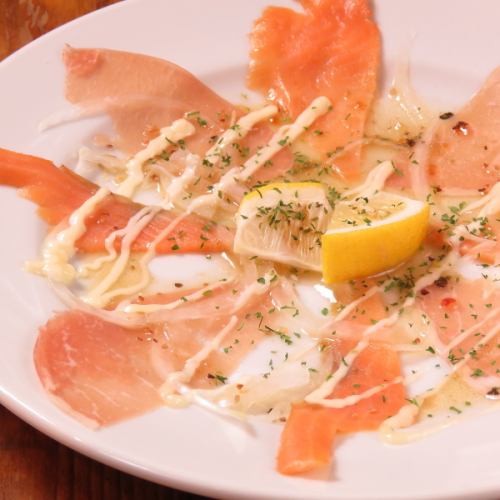 ALL 277 yen ☆ For the time being !! Diablo's carpaccio !! * The photo is smoked salmon.