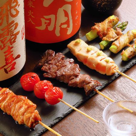 自慢の串焼は牛・豚・鶏等…様々なこだわり食材をご堪能可能です