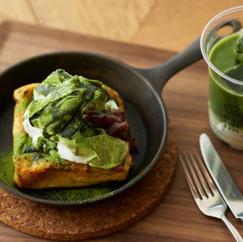 French toast with matcha (drink included)