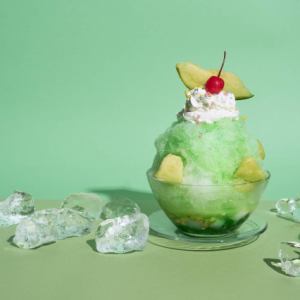 [Limited time offer (until mid-September)] Melon cream soda-style shaved ice
