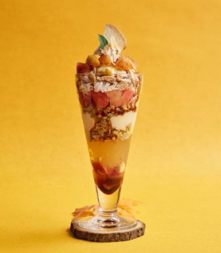 [Sweets] Caramel apple and custard parfait