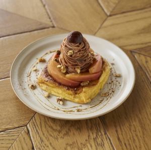 [Food] Chestnut and Caramel Apple Mont Blanc French Toast