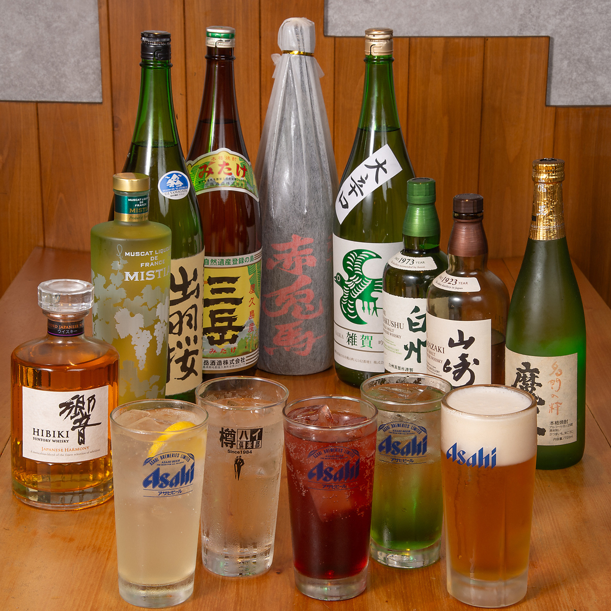 ドリンクも豊富にご用意しております!焼酎、日本酒もご用意