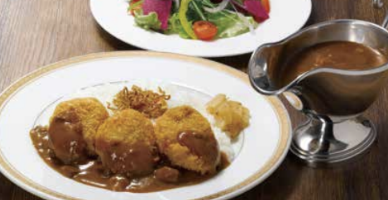 Fillet cutlet curry (with salad)