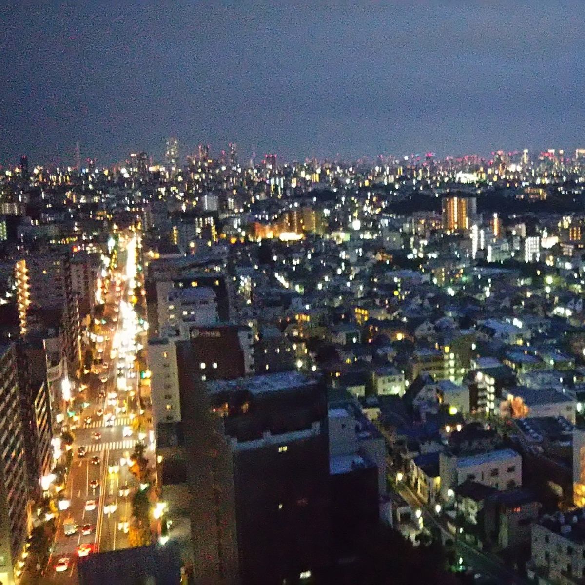 從20樓的頂層可以欣賞到東京的全景！