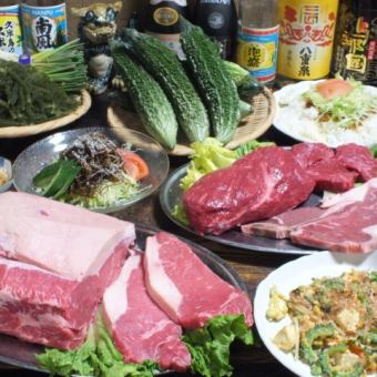 (現金払いのみ)『海ぶどうコース』120分飲放付コース8品4500円！オリオン1杯350円で提供