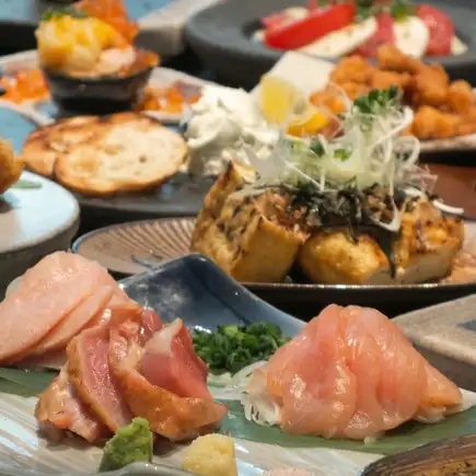 【鶏づくしコース】料理９品＋2.5時間飲み放題（日本酒込み）