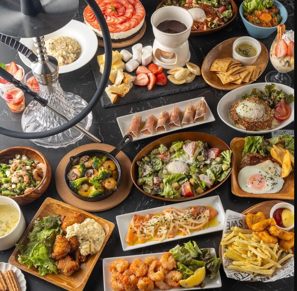 シーシャを楽しみながらでも良し◎食後にシーシャを楽しむも良し