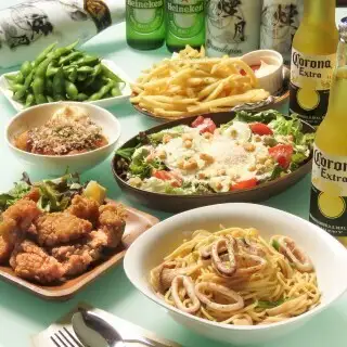【開胃菜】<6道菜> 每人3000日元，包含2小時無限暢飲。