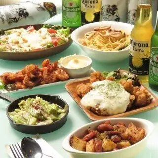 【享受套餐】<7道菜> 每人3500日元，包含2小時無限暢飲。