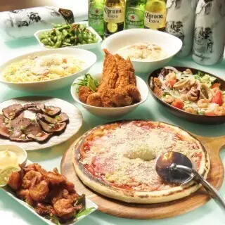 【Enzuki 高級套餐】《9 道菜》每人 5,000 日元，包含平日 3 小時暢飲，週末（週五和週六）2 小時暢飲。