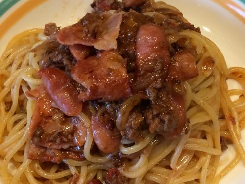 sausage and bacon meat sauce