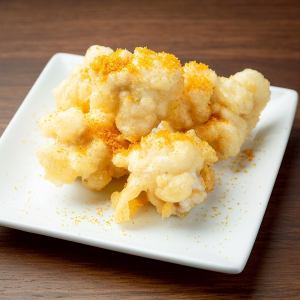 雲子(くもこ)のビールフリット　～からすみがけ～