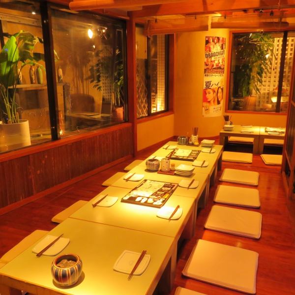 [Ideal for banquets] Up to 39 people digging and tatami mats! A relaxing space that can also be used for company banquets.(In the case of chartering, it is possible up to 60 people) You can enjoy special dishes such as year-end party, new year party, welcome party, farewell party and hideout space ♪