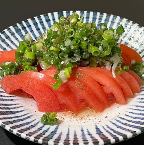 トマトサラダ青ネギ花椒ドレッシング