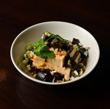具だくさんピータン豆腐
