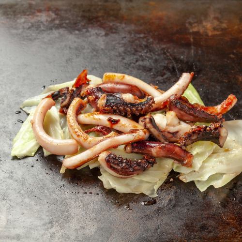 Grilled squid with salt