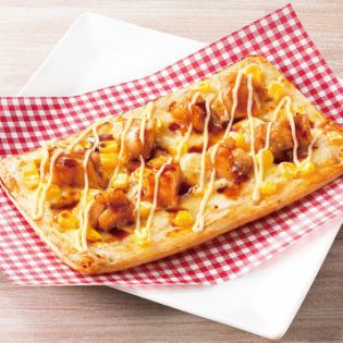 【パリッもち食感カジュアルピザ】スクエア照り焼きチキンピザ