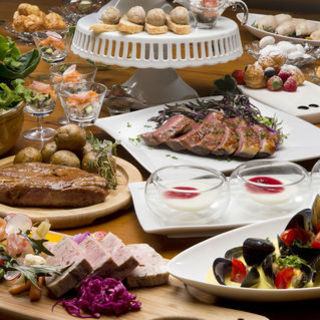 【PARTY C 6,000円】スパークリングワイン含むたっぷり3時間飲み放題!お肉料理・お魚料理含む!
