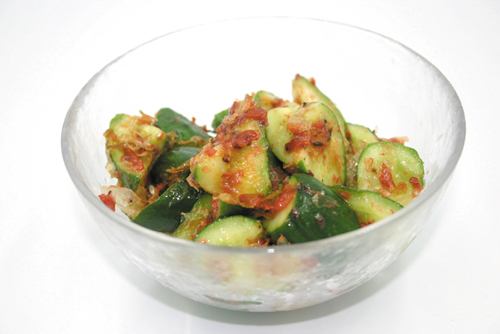 Cucumber with plum meat