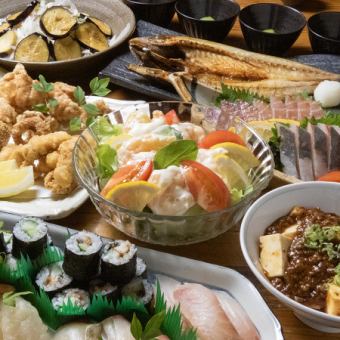 "満足度120%"俺飯はしもとの豪華名物を詰め込んだ大満足コース 2H飲み放題付き 6000円（税込）