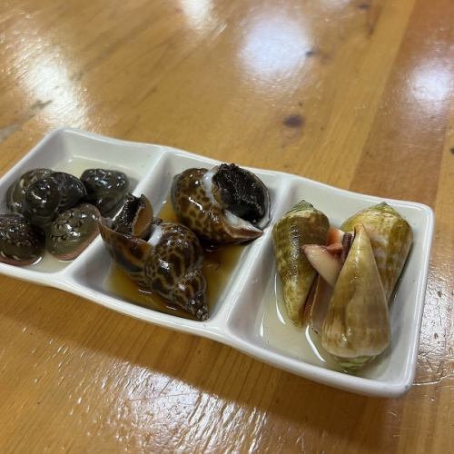 貝三種（チャンバラ貝・マイゴ貝・バイ貝）
